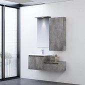 Orka Sidney 110 cm Gümüş Banyo Dolabı Takımı - 1