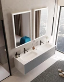 Orka Cube 160 cm Mat Gri Banyo Dolabı Takımı thumbnail 3