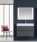 Orka Malta 80 cm Mat Antrasit Banyo Dolabı Takımı thumbnail 1