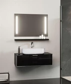 Orka Yalıköy 90 cm Parlak Beyaz Banyo Dolabı Takımı thumbnail 1