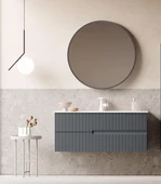 Orka Moonlight 120 cm Mat Antrasit Banyo Dolabı Takımı thumbnail 1