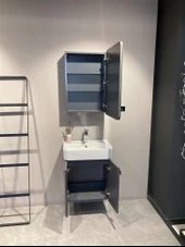 Orka Orbit 55 cm Parlak Gri Dolabı Takımı thumbnail 4