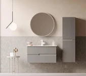 Orka Moonlight 90 cm Mat Vizon Banyo Dolabı Takımı thumbnail 4