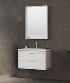 Orka Clay 80 cm Beyaz Çekmeceli Banyo Dolabı Takımı thumbnail 1