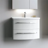 Orka Urla 70 cm Parlak Beyaz Banyo Dolabı Takımı thumbnail 2