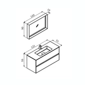 Orka Nest 120 cm Mat Antrasit  Banyo Dolabı Takımı thumbnail 8