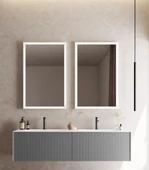 Orka Cube 160 cm Mat Gri Banyo Dolabı Takımı thumbnail 1