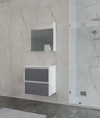 Orka Terme 60 cm Gri Çekmeceli Banyo Dolabı Takımı - 1