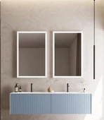 Orka Cube 160 cm Mat Mavi Banyo Dolabı Takımı thumbnail 1