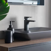Orka Craft 120 cm Ceviz Antrasit Lavabo Banyo Dolabı Takımı - 5
