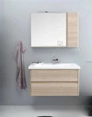 Orka Düden 100 cm Meşe Banyo Dolabı Takımı - 1