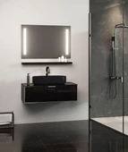 Orka Yalıköy 90 cm Parlak Siyah Banyo Dolabı Takımı thumbnail 2