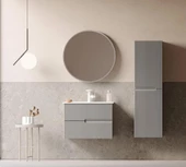 Orka Moonlight 90 cm Antrasit Banyo Dolabı Alt Modül ve Lavabo - 2