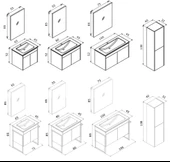 Orka Trio 80 cm Beyaz Kapaklı Banyo Dolabı Takımı thumbnail 2