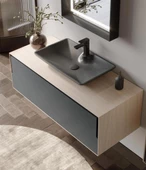 Orka Craft 120 cm Meşe Banyo Dolabı Takımı thumbnail 3