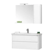 Orka Düden 100 cm Beyaz Banyo Dolabı Takımı - 5