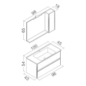 Orka Düden 100 cm Beyaz Banyo Dolabı Takımı - 7