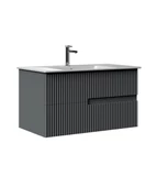 Orka Moonlight 90 cm Mat Antrasit Banyo Dolabı Takımı thumbnail 3