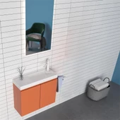 Orka Ferla 60 cm Mat Tarçin Banyo Dolabı Takımı - 1