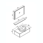 Orka Yalıköy 90 cm Parlak Beyaz Banyo Dolabı Takımı thumbnail 4