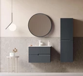 Orka Moonlight 70 cm Mat Antrasit Banyo Dolabı Takımı thumbnail 2