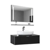 Orka Yalıköy 90 cm Parlak Beyaz Banyo Dolabı Takımı thumbnail 3