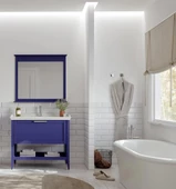 Orka Bastle 100 cm Mat Lacivert Banyo Dolabı Takımı thumbnail 1