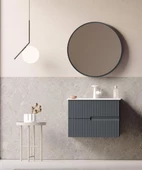 Orka Moonlight 70 cm Mat Antrasit Banyo Dolabı Takımı thumbnail 1