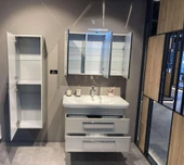 Orka Rose 100 cm Parlak Kaşmir Banyo Dolabı Takımı thumbnail 5