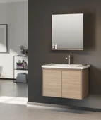 Orka Düden 65 cm Meşe Kapaklı Banyo Dolabı Takımı thumbnail 1