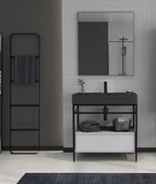 Orka Vegas 80 cm Mat Beyaz Banyo Dolabı Takımı - 1