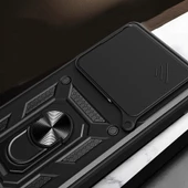 Xiaomi 14T Pro Kılıf Magnetik Standlı Kamera Korumalı Zore Sürgülü Vega Kapak - 8