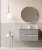 Orka Moonlight 90 cm Mat Vizon Banyo Dolabı Takımı thumbnail 1