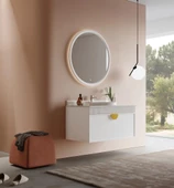 Orka Molino 102 cm Mat Beyaz Lake Banyo Dolabı Takımı - 2