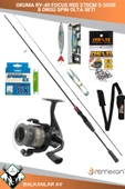Okuma RV-40 Focus RED 270cm 5-35gr 8 Örgü Spin Olta Seti - 1