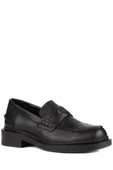 Stato - Siyah Hakiki Deri Kadın Loafer 25-AD1042 - 2