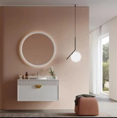 Orka Molino 102 cm Mat Beyaz Lake Banyo Dolabı Takımı - 1