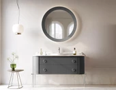 Orka Felice 140 cm Antrasit Lake Banyo Dolabı Takımı - 1