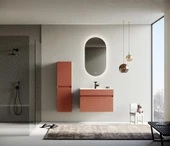 Orka Lusso 80 cm Mat Tarçın Banyo Dolabı Takımı thumbnail 6