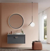 Orka Molino 102 cm Mat Antrasit Lake Banyo Dolabı Takımı thumbnail 1