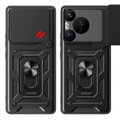 Huawei Pura 70 Pro 5G Kılıf Magnetik Standlı Kamera Korumalı Zore Sürgülü Vega Kapak - 7