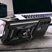 Tecno Spark 8C Kılıf Magnetik Standlı Kamera Korumalı Zore Sürgülü Vega Kapak - 6