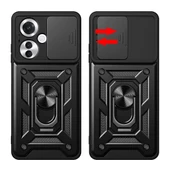Oppo Reno 11F 5G Kılıf Magnetik Standlı Kamera Korumalı Zore Sürgülü Vega Kapak - 2