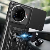 Tecno Camon 30 Pro 5G Kılıf Magnetik Standlı Kamera Korumalı Zore Sürgülü Vega Kapak - 8