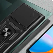 Tecno Camon 30 Pro 5G Kılıf Magnetik Standlı Kamera Korumalı Zore Sürgülü Vega Kapak - 2