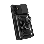 Galaxy S24 FE Kılıf Magnetik Standlı Kamera Korumalı Zore Sürgülü Vega Kapak - 7