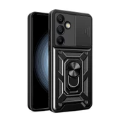 Galaxy S24 FE Kılıf Magnetik Standlı Kamera Korumalı Zore Sürgülü Vega Kapak - 10