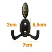 100 Adet Metal Vestiyer Askılığı - Mat Siyah, Desenli, Dayanıklı, Elbise ve Mobilya Askılığı - 6