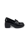 Papuçccity Fendii 03073 Kadın Günlük Topuklu Loafer Ayakkabı - 3