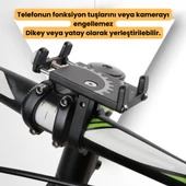 Polham Ful Metal Gidon Uyumlu Motorsiklet Telefon Tutucu, Bisiklet, Scooter Uyumlu Sıkıştırmalı Tutucu - 3